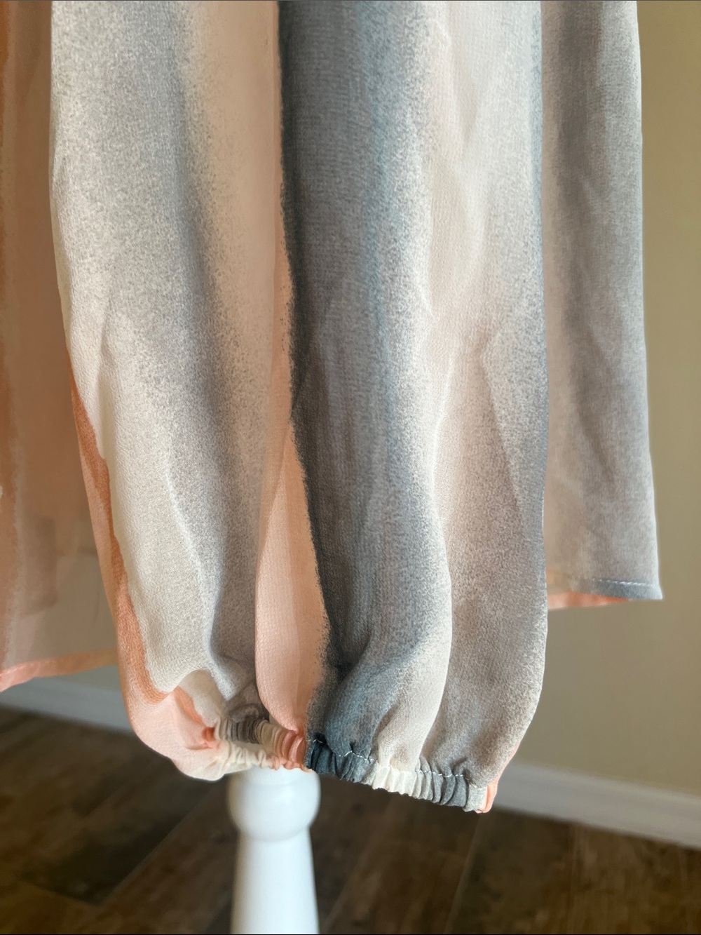 lovestitch Pastel Striped Sheer Blouse in Soft Blue and Pink - Picture 9 of 13